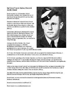 A preview of a PDF biography for Moncrief, Ernest Francis Sydney